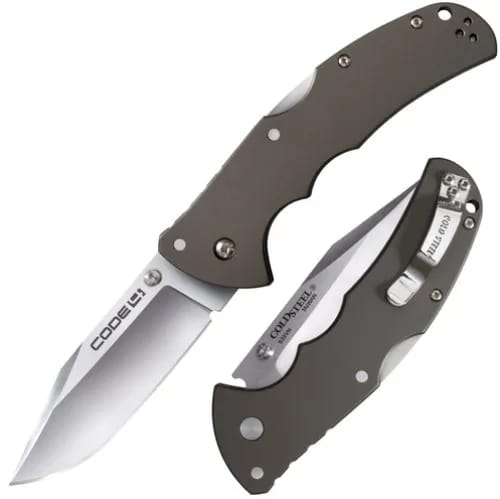 Cold Steel Code 4 Clip Point Plain Edge, 3.5 Inch Blade, S35VN Steel — view 1