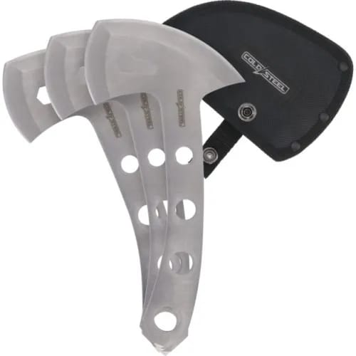 Cold Steel Throwing Axes, 5 Inch Blade, 420SS, Nylon Sheath (3 Pack) — view 1