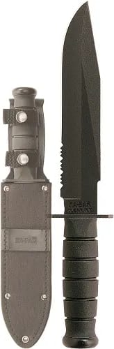 Ka-Bar 1271 Fighter, Black, Clip Point, Hard Plastic Sheath — view 1