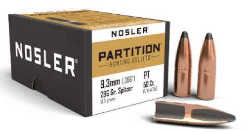 Nosler 9.3mm 286gr (18.5 Gram) SP Partition (50 Ct.) — view 1