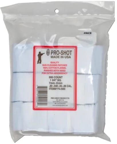 Proshot 7MM-.38 CAL./6MM Benchrest 1 3/4" Sq. 500CT. Patches — view 1